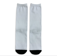 Vente en gros DIY drôle tube en vrac chaussettes blanches unies pour sublimation