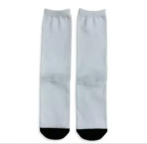 Großhandel lustige DIY Bulk Tube Plain weiße leere Socken für die Sublimation
