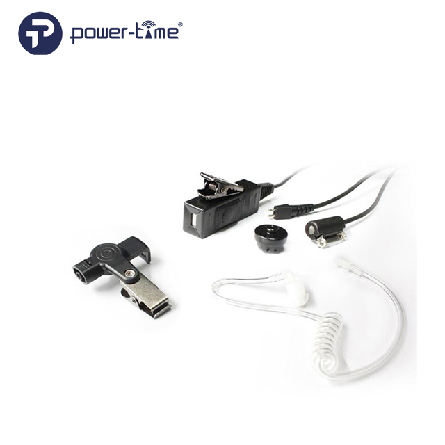 Power Time PTE-885 Three-wire Two-Way Radio Communication Headset with Hidden In-Ear Acoustic Tube Earpiece for Security Users