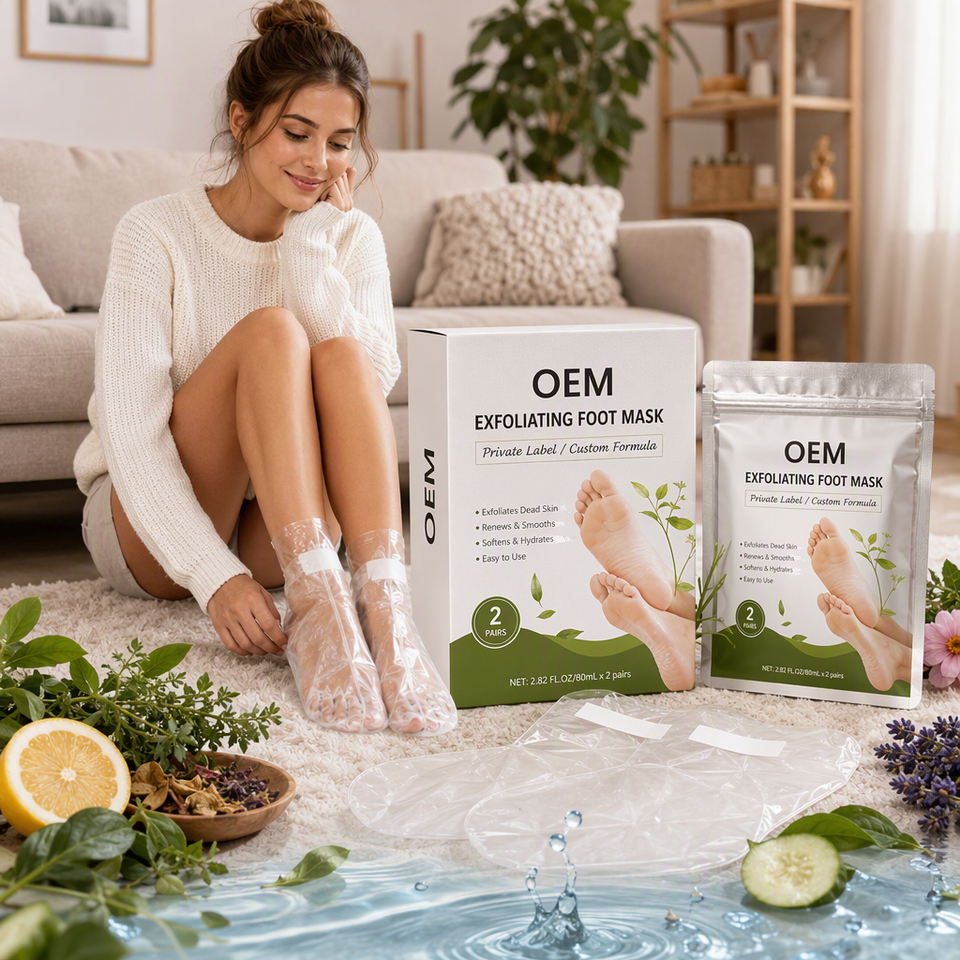 OEM ODM Natural Fruit AHA Exfoliating Foot Mask Gentle Callus Dead Skin ...