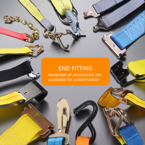 1 pulgada 1T 25mm Mini barco retráctil trinquete correa de amarre con Gancho Doble J para amarre de coche cinturón de amarre de carga hecho de poliéster - Product Image 6