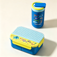 Ensemble de boîtes à lunch pour enfants, boîte à bento assortie avec bouteille d'eau, récipient alimentaire anti-fuite pour la rentrée scolaire