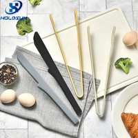 Pince de service alimentaire en silicone personnalisable avec logo, résistante à la chaleur, antidérapante, à poignée 3D, idéale pour la restauration