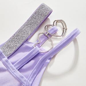 Tanga Sexy para Mujer, Corte Cheeky con Tiras, Cintura Alta en V, Ecológico, Transpirable, 85% Poliéster + 15% Elastano - Product Image 5