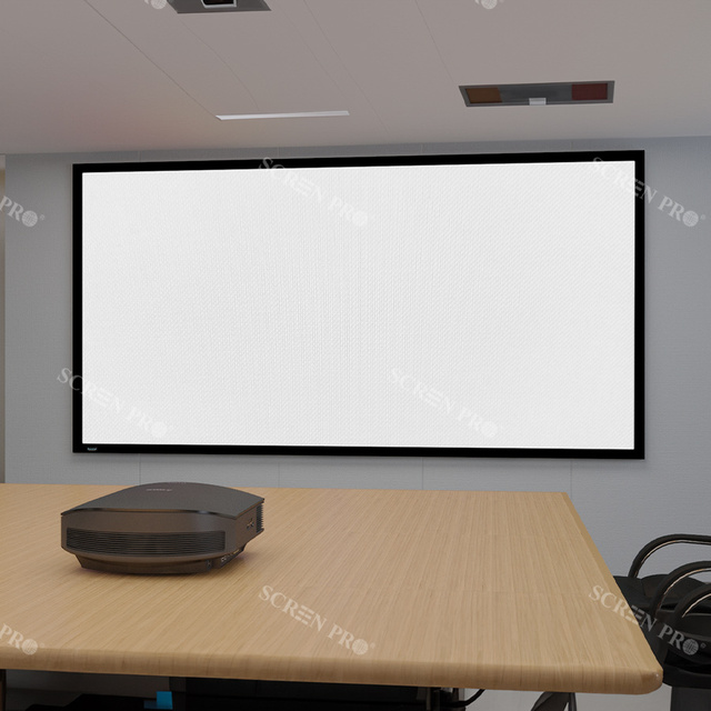 Custom 92-220 Inch Large Huge Projector Screen 16:9 3D Movie Screen of Woven Material Projection Screen HD for Home Theater