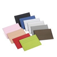 Dompet Kartu Kulit Bisnis RFID Custom DIY, Tempat Kartu Kredit, Tempat Kartu Identitas, Dompet Tipis