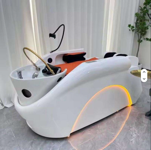 เตียงสระผมสปาคุณภาพดีที่สุด พร้อมอ่างล้างผมในร้านเสริมสวย เตียงสระผมปรับเอนด้วยไฟฟ้า ระบบหมุนเวียนน้ำ พร้อมเครื่องอบไอน้ำที่ศีรษะ - Product Image 6