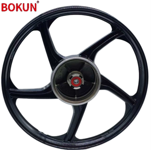 Nouvelle série de jantes <span class=keywords><strong>avant</strong></span> et arrière à cinq branches de 1,4 x 17 et 1,6 x 16 pouces avec jantes en alliage d'aluminium noir - Product Image 1