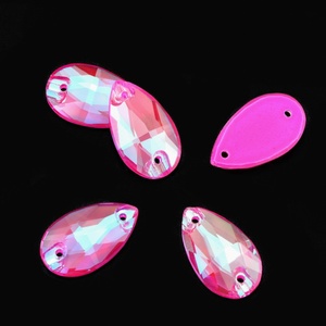 OLeeya - Cristales de Estrás de Primera Calidad para Coser, Color Neón AB en Forma de Lágrima, 10*18, Cristales de Vidrio para Coser, para Disfraces de Baile, Bikinis - Product Image 3