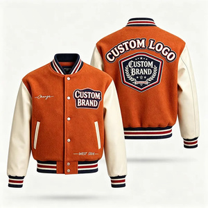 Veste de baseball brodée personnalisée, style classique, streetwear tendance, veste varsity pour homme, veste letterman, veste de baseball pour homme - Product Image 1