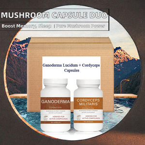 Cápsulas de Extracto de Ganoderma Lucidum y Cordyceps OEM, 120 Unidades Cada Una, Suplemento Dietético Herbal de Marca Privada - Product Image 2