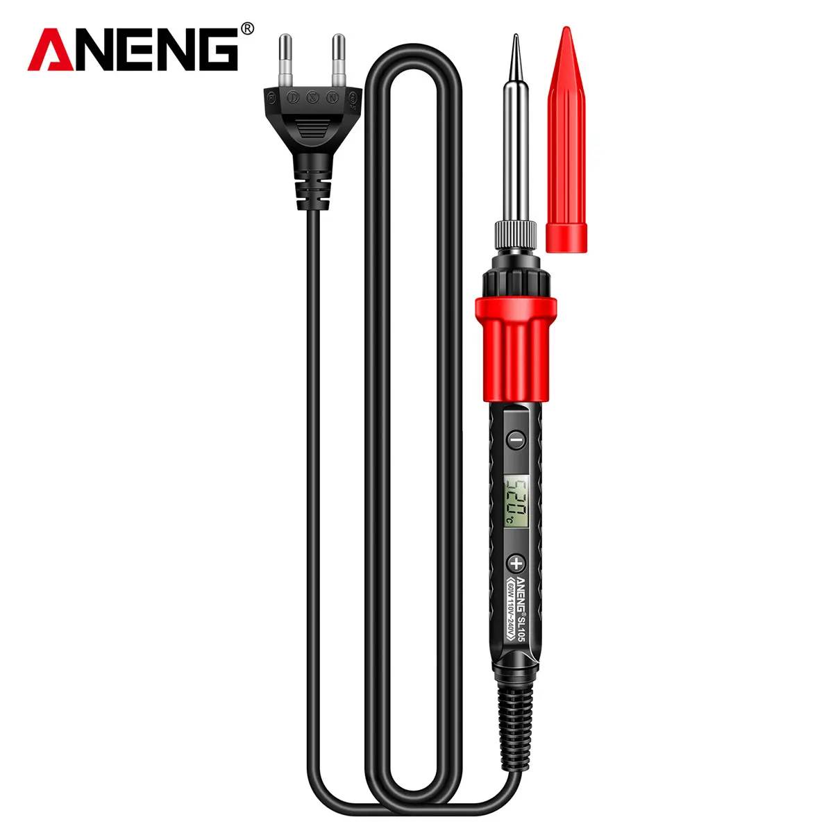 ANENG SL105 납땜 인두 110V/220V 지능형 용접 도구 온도 제어 재 작업 스테이션 열 연필 팁 미국/EU 플러그