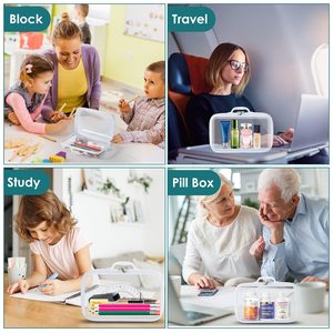 Bút Chì Pouch Vỏ Dây Kéo Trường Hợp Cứng Nhựa Hai Mặt Rõ Ràng Dây Kéo Túi Bút Chì Trường Hợp Cho Lưu Trữ - Product Image 6