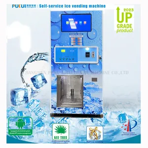 Commercial coin bill operated grade ice cube maker dispenser blocks ice vending machine