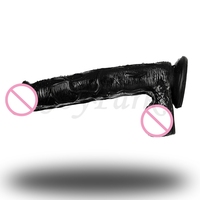 JoyPak 9.25 pouces, énorme pénis en plastique souple sans PVC, échantillon gratuit, livraison directe, énorme pénis noir et vibrateurs pour femmes