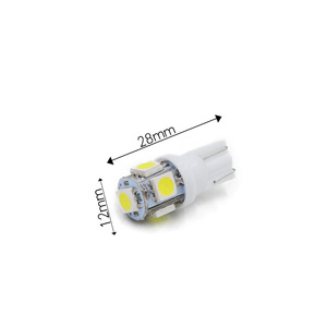 Luces para coche T10 5 luces 5050W 5W 194 168 Luces de estacionamiento, luces pequeñas, luces de lectura, luces de matrícula, luces LED, 12V - Product Image 2