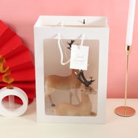 Sac cadeau écologique pour bougies, papier recyclable, PVC + carton, logo et taille personnalisés, sac de shopping pliable