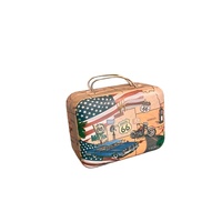 Mini Valise en Métal DIY, Boîte en Fer Blanc pour Aliments, Jouets, Maquillage, Bonbons, Modèle Artisanat Personnalisable T076
