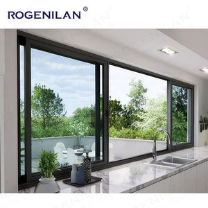 Fenêtres coulissantes en aluminium multi-voies modernes ROGENILAN, double vitrage trempé, avec moustiquaire - Product Image 5