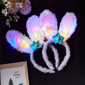 Bandas para el pelo de rocío de Estrella Brillante, diadema con Orejas de conejo iluminada, lazo para niñas con luces, tocados - Product Image 4