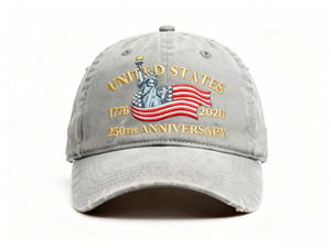 Özel Beyzbol Şapkaları Vintage Eskitme Görünümlü Şapka Nakışlı 2026 250. Yüzyıl Dönümü ABD Kartalı Amerika Birleşik Devletleri 250. Yıldönümü Şapkası - Product Image 2