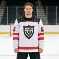 Maillot de hockey sur glace personnalisé en twill pour équipe, sublimation OEM, entraînement