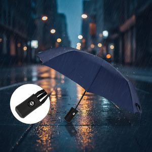 Parapluie pliant automatique compact double couche anti-vent et imperméable de qualité supérieure à prix abordable pour cadeaux promotionnels - Product Image 4