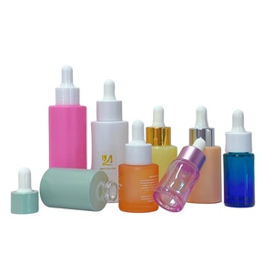 Cosmetic Dropper Bottle 30ml 40ml 50ml 60ml 80ml Flat Shoulder Serum Oils Glass Dropper Bottle for Hair Oil with Custom Label - Product Image 4