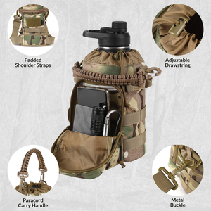 <span class=keywords><strong>Bolsa</strong></span> Táctica para <span class=keywords><strong>Botella</strong></span> de Agua PTG Camo con Juego de <span class=keywords><strong>Botella</strong></span> de Agua para Viajes, Senderismo, Campamento, Caza - Product Image 4