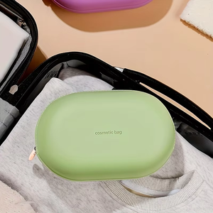 Bolsa de Aseo Portátil de Silicona de Grado Alimenticio FDA/LFGB, Impermeable y Ecológica, Bolsa de <span class=keywords><strong>Maquillaje</strong></span>, Organizador de Viaje - Product Image 6