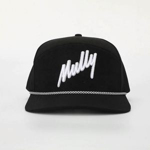 Gorra Deportiva de Seis Paneles de Poliéster con Logotipo Bordado Personalizado al por Mayor, de Alta Calidad, Ajustable, para las Cuatro Estaciones, con Orificios Cortados con Láser, Color Negro - Product Image 2