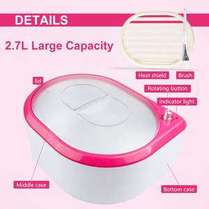 Baño de parafina de lujo de gran capacidad de 2,7 l con manoplas térmicas Boties pies de mano revestimientos termómetro máquina calentadora de cera - Product Image 2