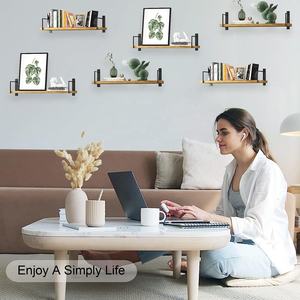 Étagère murale flottante en bois, décoration, étagère à livres en bois massif - Product Image 2