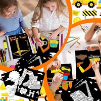 Kit de bricolage pour enfants à colorier soi-même, décoration murale, décoration intérieure, affiches à colorier en velours noir personnalisées