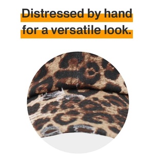 Casquette de baseball unisexe en tissu sergé de haute qualité, style rétro, imprimé léopard sportif, douce et agréable pour la peau, avec bandeau réglable - Product Image 2