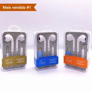 חבילת קמעונאית 3.5 אוזניות מ "מ עבור סמסונג iphone קווית c. רעש אוזניות ביטול כבל קוון