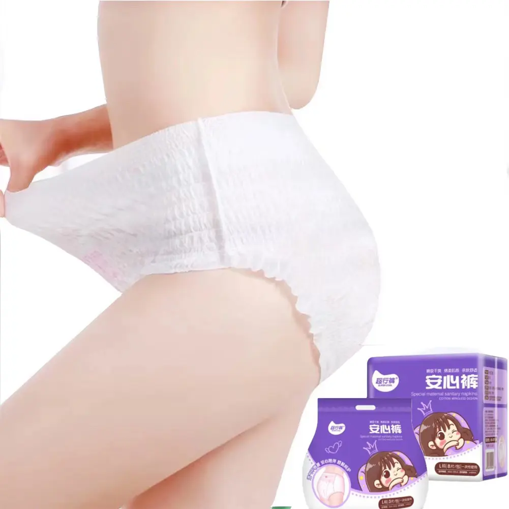 Women Wearing Ladies Panty Diapers Underwear Female Disposable Type Sanitary Napkins Pants Lady With Menstrual Pad Period