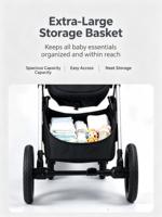 Système de voyage 3 en 1 très vendu, poussette pliable pour bébé avec grandes roues en caoutchouc