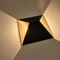 Lampe murale LED en forme de pyramide, éclairage extérieur étanche, décoration de restaurant