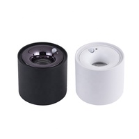 Lampu Downlight LED Sensor Permukaan Inframerah 12w Aluminium Cob Induksi Tubuh untuk Pusat Perbelanjaan Rumah