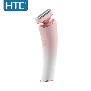 HTC HL-060 IPX6 Waterproof Lady Shaver Pink Color Portable Lady Shaver Sensitive Area Epilator
