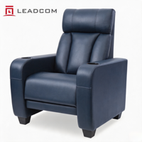 Fauteuil de cinéma VIP ergonomique et peu encombrant LEADCOM LS-829C, siège de cinéma commercial avec porte-gobelet