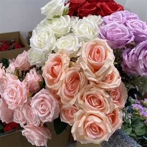 12 Cabezas de <span class=keywords><strong>Rosas</strong></span> Artificiales de Alta Calidad, <span class=keywords><strong>Rosas</strong></span> <span class=keywords><strong>Dulces</strong></span> de Seda, Ramo de Flores para Boda, <span class=keywords><strong>Rosas</strong></span> para Decoración - Product Image 3