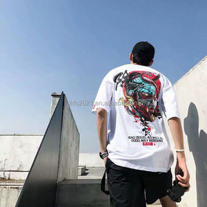 Ropa de Hombre de talla grande, camisetas gráficas de manga corta y cuello redondo, ropa informal holgada, ropa informal de Hip Hop, ropa informal, a la <span class=keywords><strong>moda</strong></span>, al aire libre - Product Image 4
