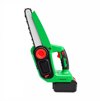 Scie à chaîne électrique portative 21V 8 pouces avec batterie au lithium 4.0Ah et moteur sans balais, qualité professionnelle industrielle pour la coupe du bois