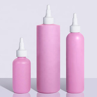 Flacon applicateur rond vide personnalisé en plastique mat pour coloration capillaire, huile capillaire, traitement capillaire, emballage cosmétique