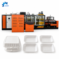 Nouvelle ligne de production de vaisselle jetable en mousse PS SHUANGJI, contrôlée par PLC, 168 kW, 380 V, avec moteur et pompe, écologique, haute sécurité, haute performance