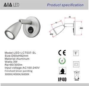 <span class=keywords><strong>Lampe</strong></span> murale de lit à LED rétractable 3W pour hôtel de petite taille montée en surface pour chambre à coucher Applique murale en accordéon pour chevet - Product Image 2