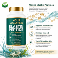 Peptides d'élastine marine 1000mg en capsules – Soutien de l'élasticité cutanée – Complément alimentaire – 60 capsules – Marque privée – Nutrition beauté