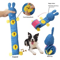 Jouet en peluche pour chien, résistant aux morsures, avec distributeur de nourriture et fonction d'entraînement olfactif, pour chiots et chiens de petite, moyenne et grande taille, idéal pour la mastication